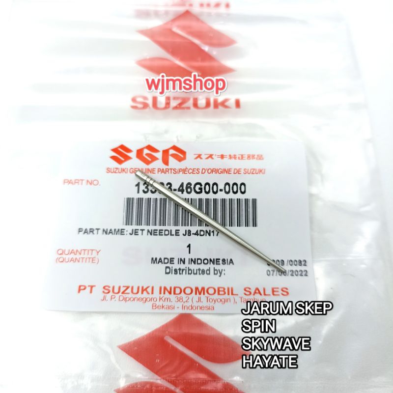JARUM SKEP KARBURATOR SPIN SKYWAVE HAYATE  13383-46G00-000 ORIGINAL SGP SUZUKI GENUINE PARTS