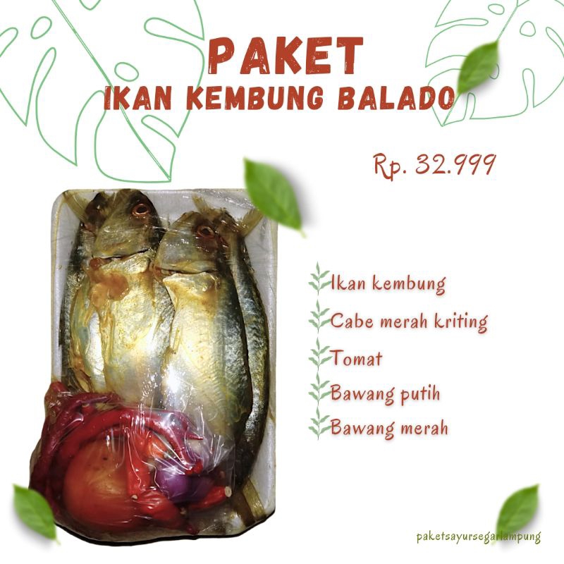 

(paket sayur) paket ikan kembung balado