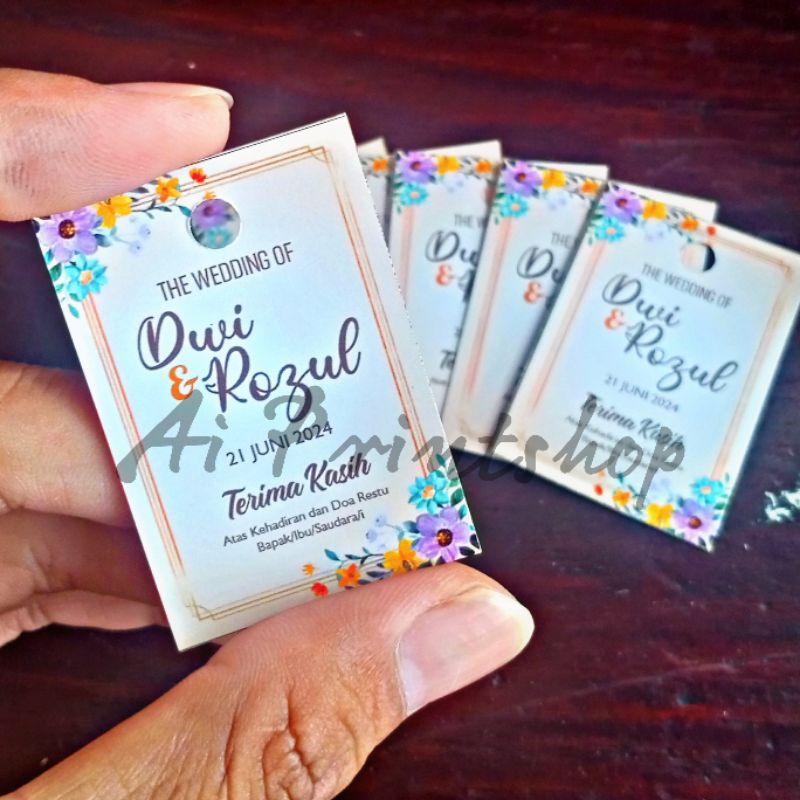 Label Souvenir / Kartu Souvenir / Kartu Ucapan Terimakasih / Thanks Card / Wedding Card (50 pcs)