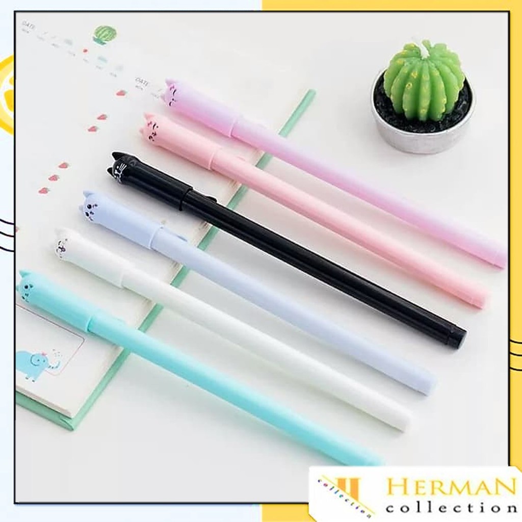 

HO Pena Karakter Kartun Meow Lucu Pulpen Stationary Cair Gel Murah