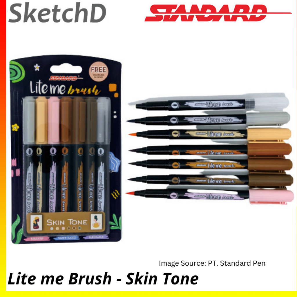 

Lite Me Brush marker SKIN TONE - brush pen / spidol kaligrafi
