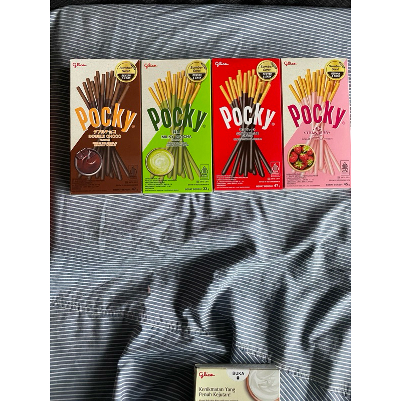 

pocky 47 gram coklat,double coklat,strawberry,matahari