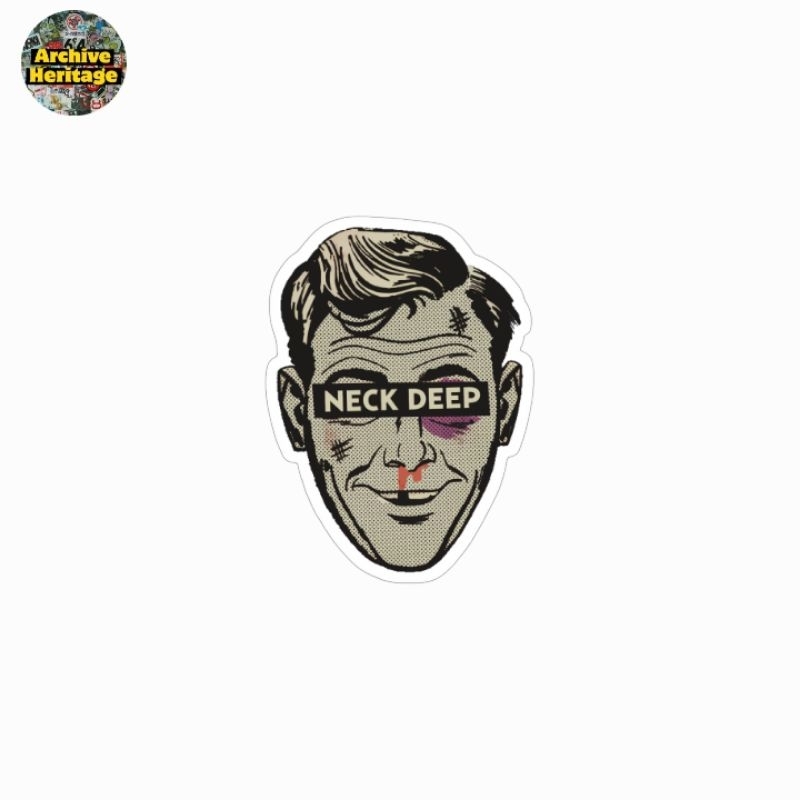 sticker Neck Deep band logo face pop punk rock stiker