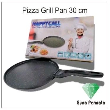 Marble Pizza Grill Pan Korea 30 cm - Pemanggang Teflon Keramik Marbel Besar