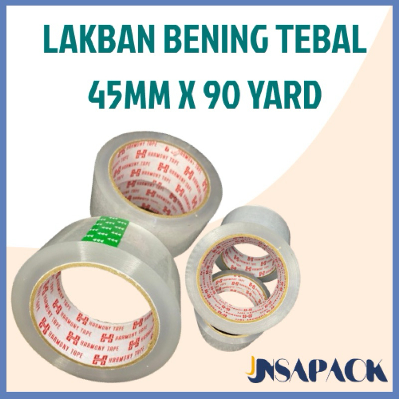

Lakban Bening Tebal 45mm X 90 Yard | Isolasi Selotip Bening Transparan