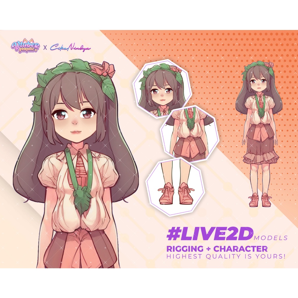 Kreasikan Karakter VTuber Anda dengan Live2D Model Modern dan Menawan, Animasi Live2D VTuber, Desain