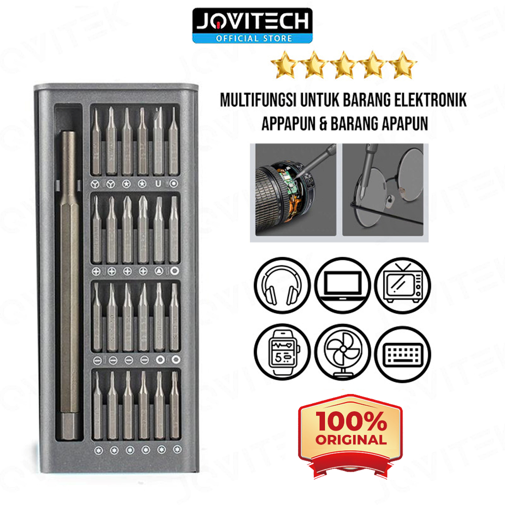 Jovitech Obeng Set 24 in 1 Screwdriver Kit Hardware Tools - T01