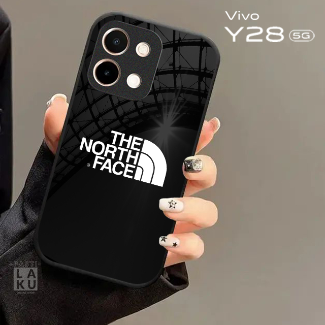 Softcase Glass Glossy [CS58-KACA] Vivo Y28 Case The North Face Casing Handphone Aksesoris HP Vivo Te