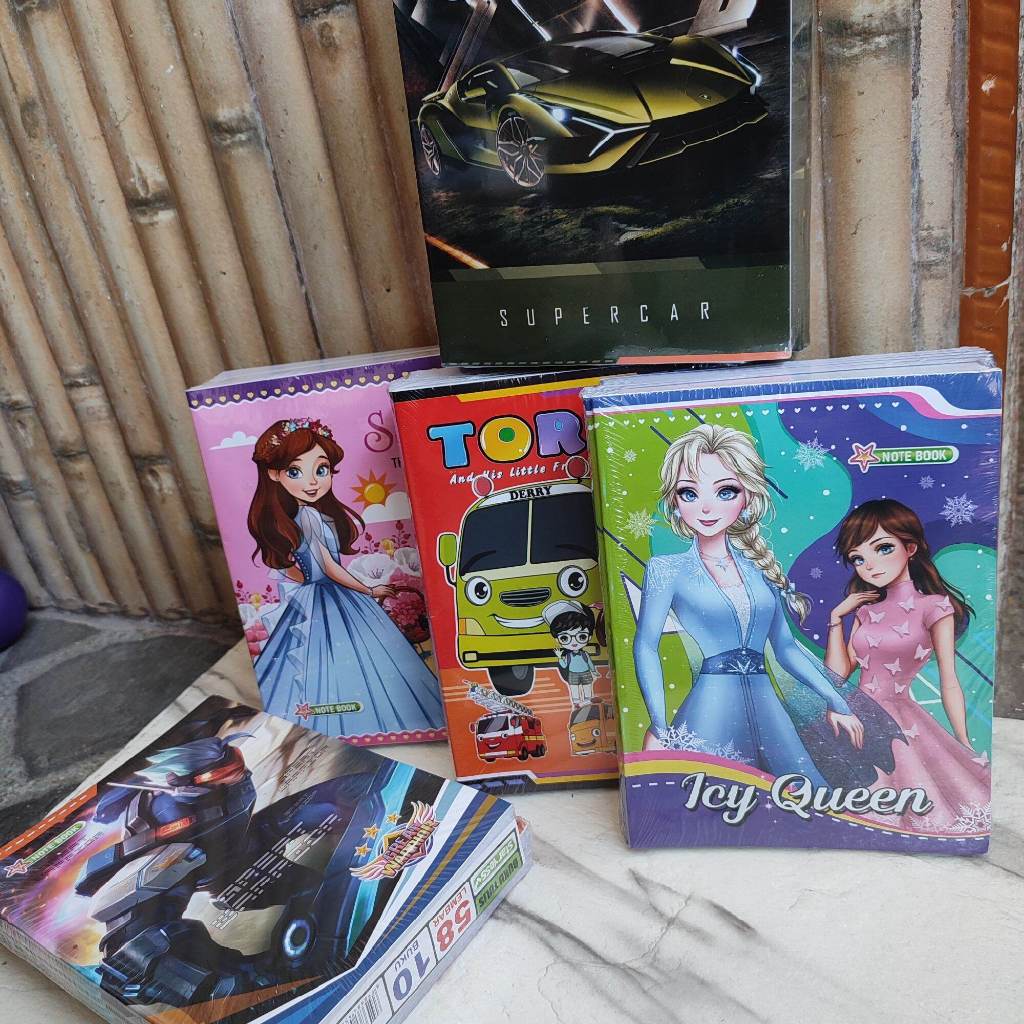 

buku tulis alfa 58 lembar 1 pak isi 10 buku motif cewe
