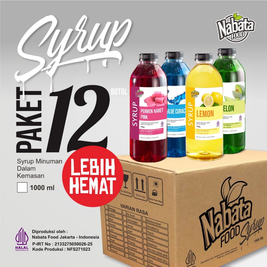 

Sirup Nabata Drink Grosir 1 Dus Sirup Nabata 12 Botol | Reseller Paket Usaha Grosir Sirup