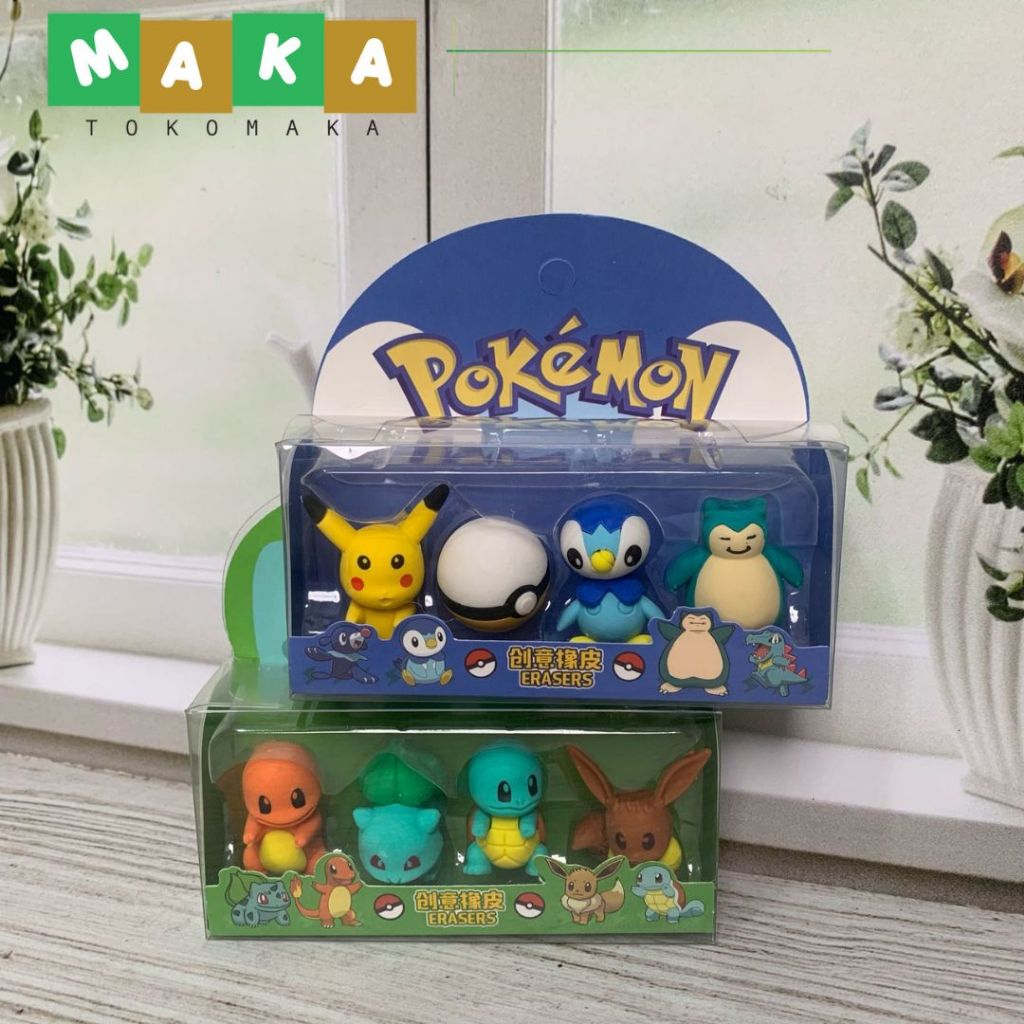 

PENGHAPUS MINIATUR POKEMON 1 SET ISI 4 PCS V2 ER-1326 hapusan pensil pikachu penghapus pokemon perlengkapan alat tulis kantor sekolah