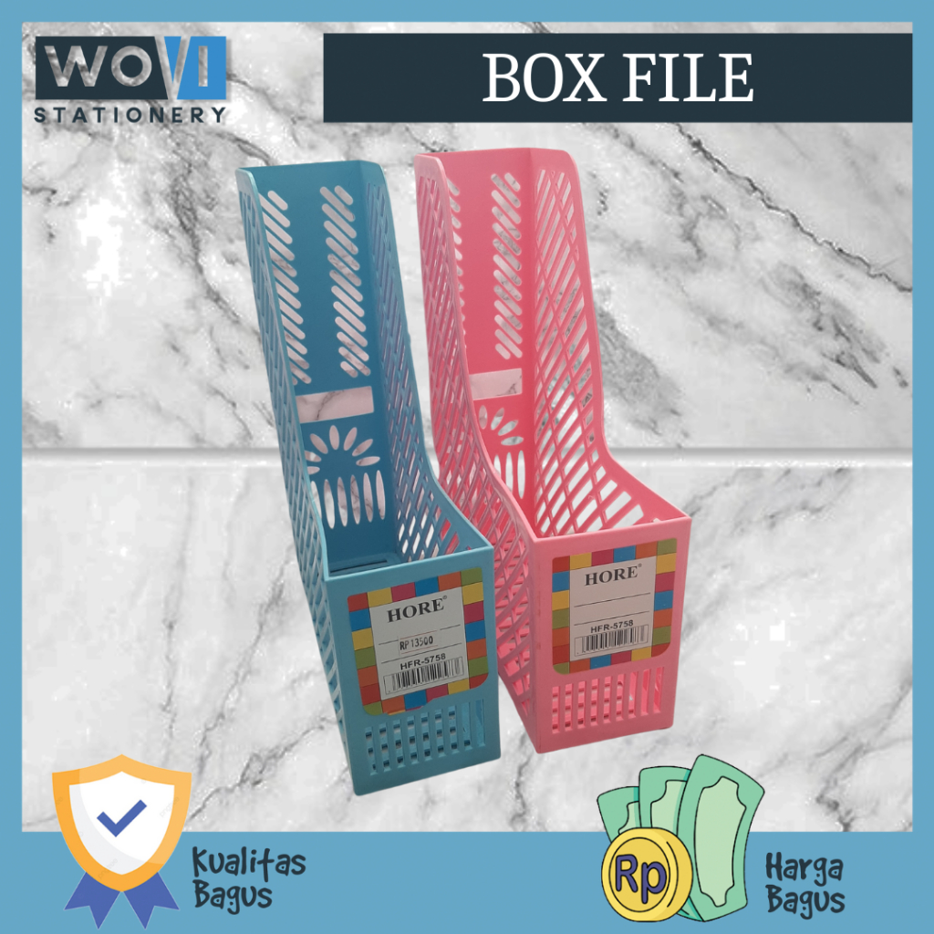 

[WOVI STATIONERY] Box File Hore / Keranjang File Plastik Folio Hore / Tempat Penyimpanan Dokumen [PCS]