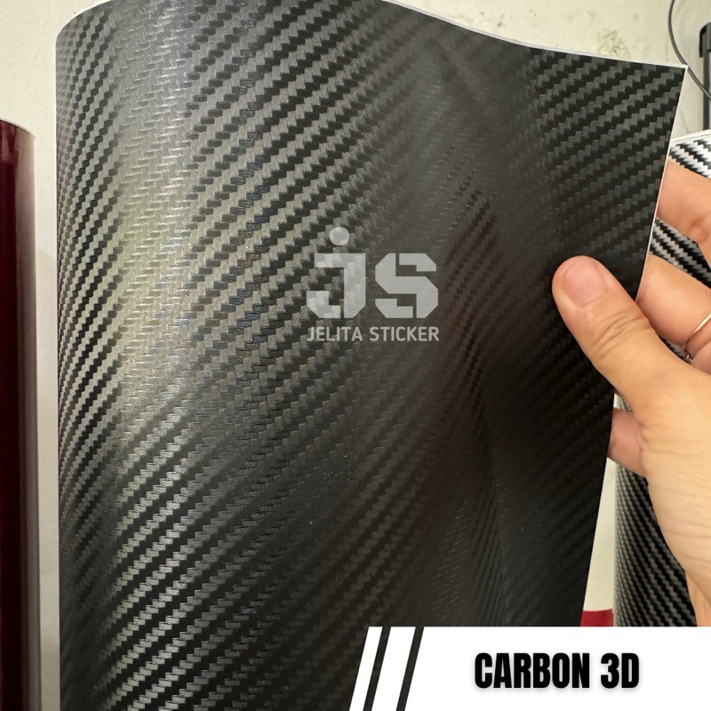 Sticker Carbon 3D Doff Lebar 152cm / Skotlet Karbon 3D Dopp Lebar 150cm / Stiker Kap Mobil