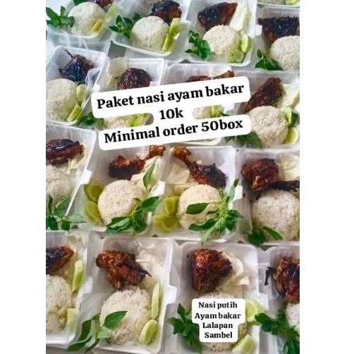 

Paket nasi ayam bakar 10ribuan