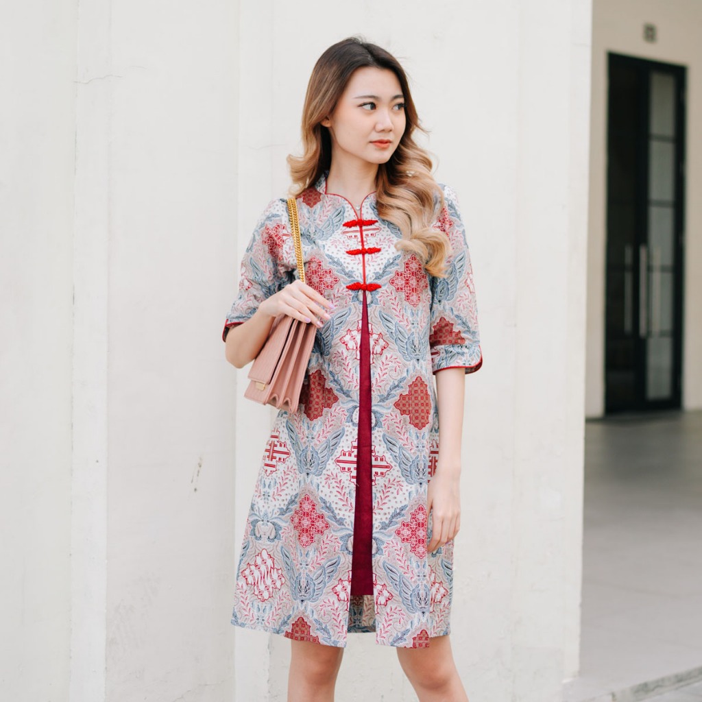 My Aksa Batik Wanita Dress Furing Claressa Mahatma