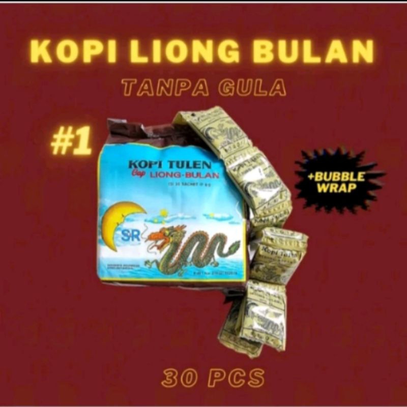 

kopi liong tanpa gula 30 pcs ukuran kecil