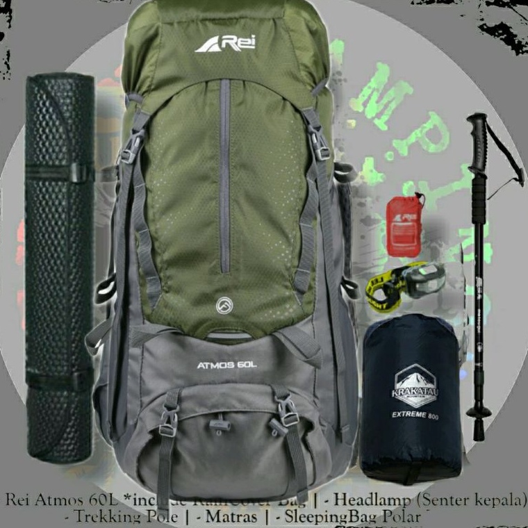 PROMO Paket Tas Gunung keril Carrier rei Atmos 6 Liter  Rei Arei Atmos 6L Carrier Tas Gunung  atmos 