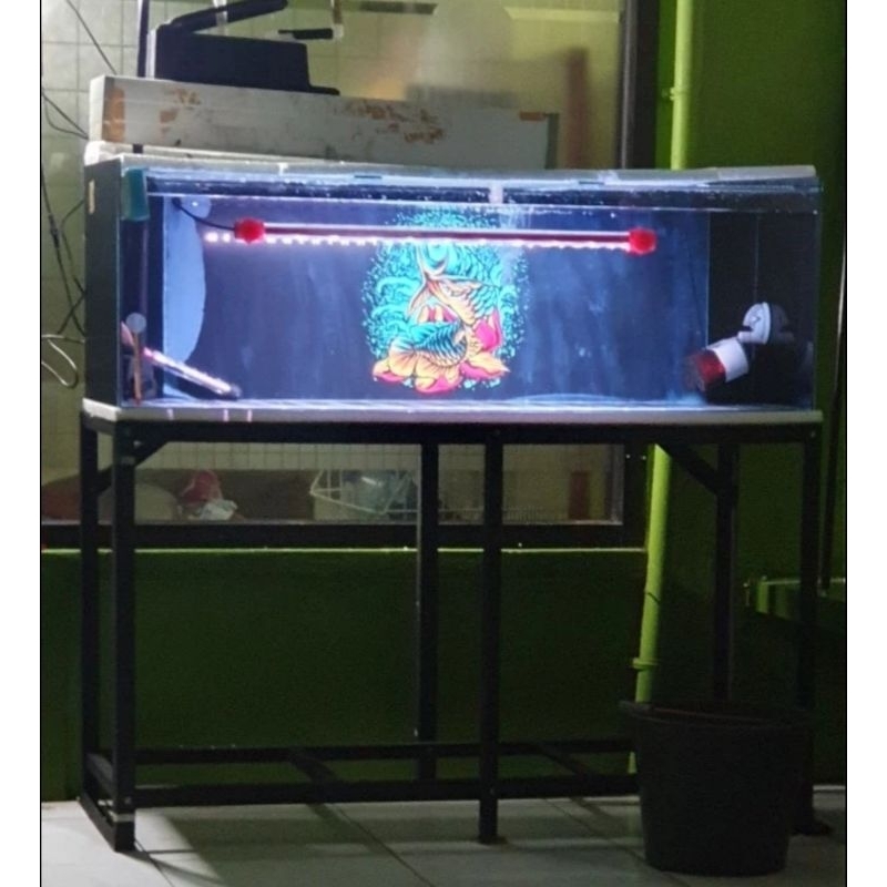 Rak aquarium 60x120 besi siku bongpas