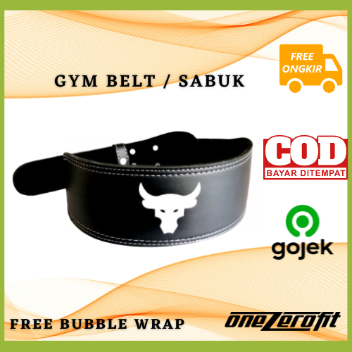 SABUK GYM FITNESS Weight Lifting Belt BAHAN SEMI KULIT