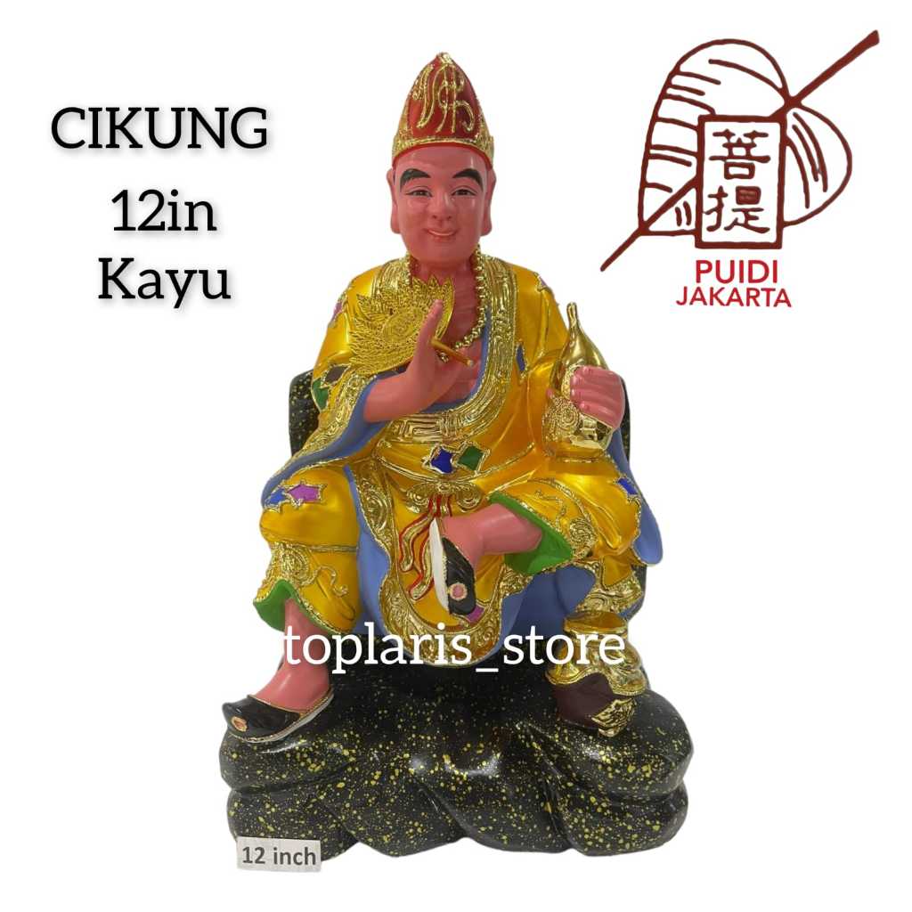 Patung Dewa Chikung 12in Kayu TPO