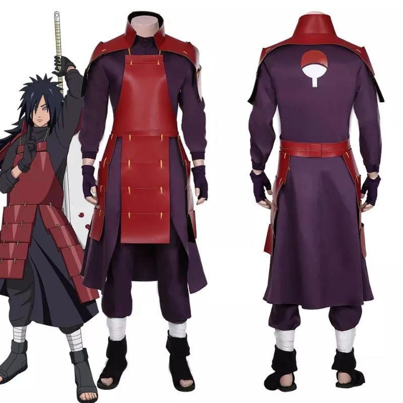 Kostum Uchiha Madara Jaket Uciha madara baju Cosplay Uciha madara Naruto uzumaki Anime NARUTO