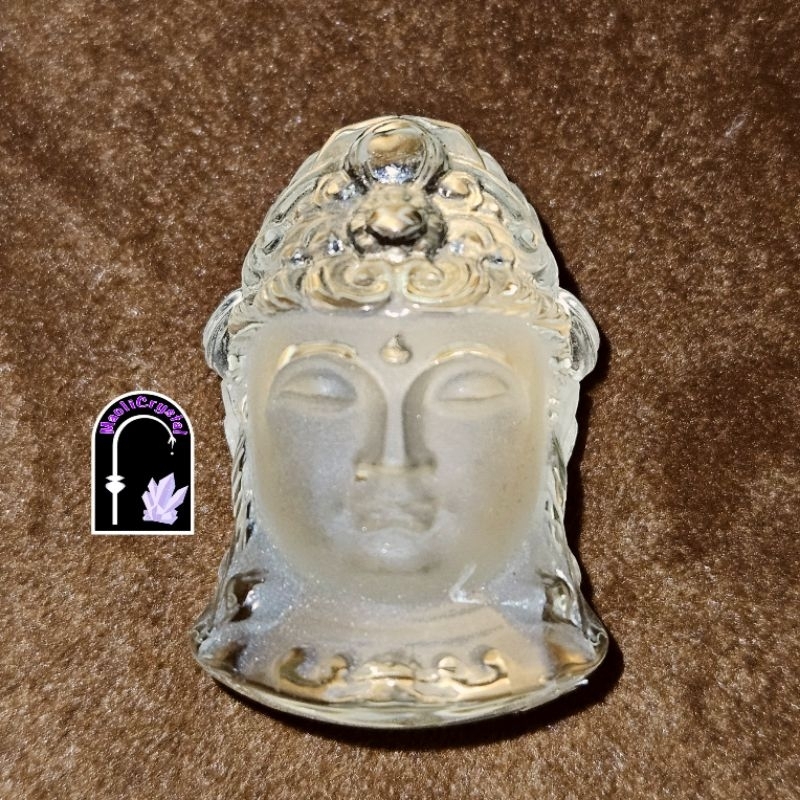 Head Quan Yin Dewi Kwan Im Citrine Crystal Bening Dua Warna