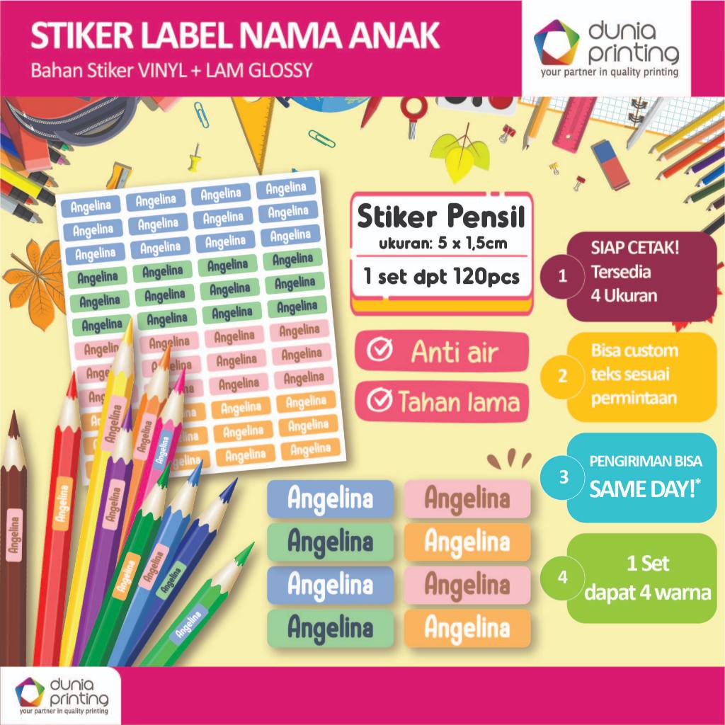 

stiker nama minimalis