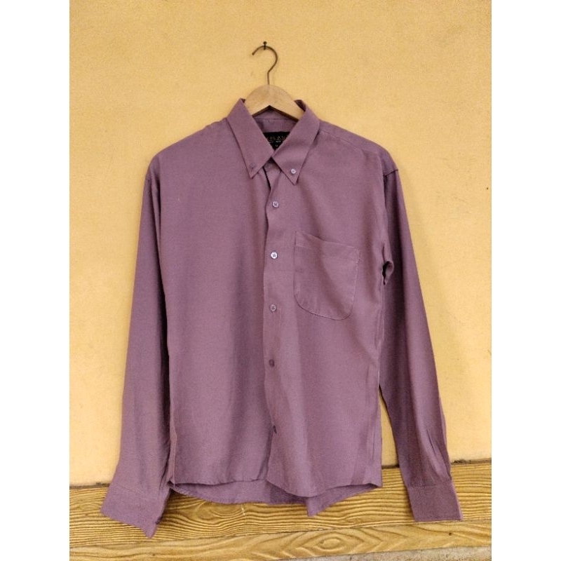 kemeja pria burgundy / lilac