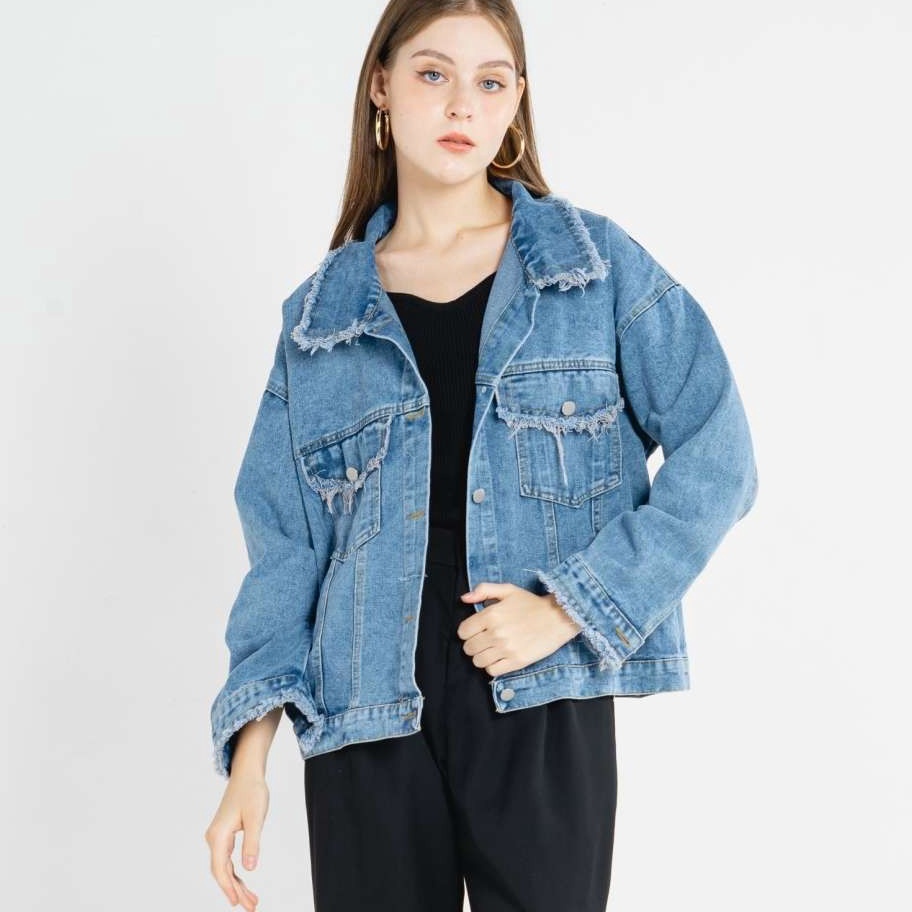 KODE 77 This Is April  Jacket Wanita Suzy Jackets  Denim 188512