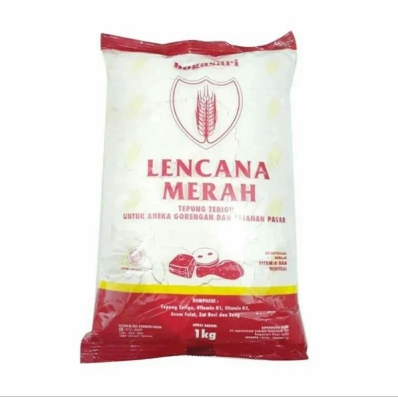 

TEPUNG TERIGU LENCANA MERAH EKONOMIS 1 KG