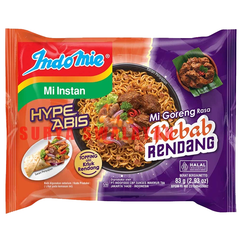 

Indomie Goreng Rasa Kebab Rendang Hype Habis 83 gr