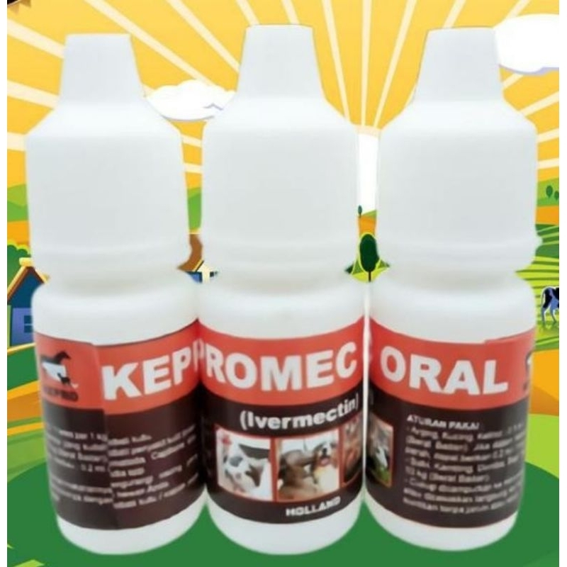 Kepromec Oral 5ml Obat kutu demodex scabies kucing anjing kelinci tetes