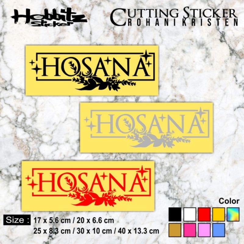 Stiker Rohani Kristen HOSANA Vol. 2 Sticker Cutting Kaca Body Mobil Motor