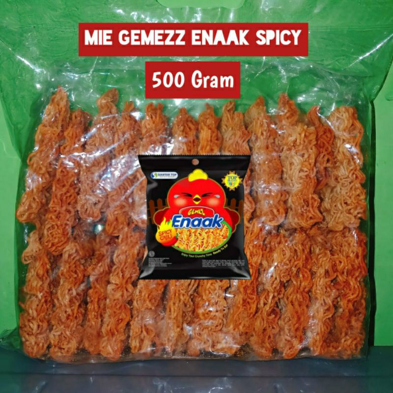 

Mie Gemez Enaak Spicy 250 500 Gram / Mie Gemez Enak / Mie Pedas Snack Cemilan