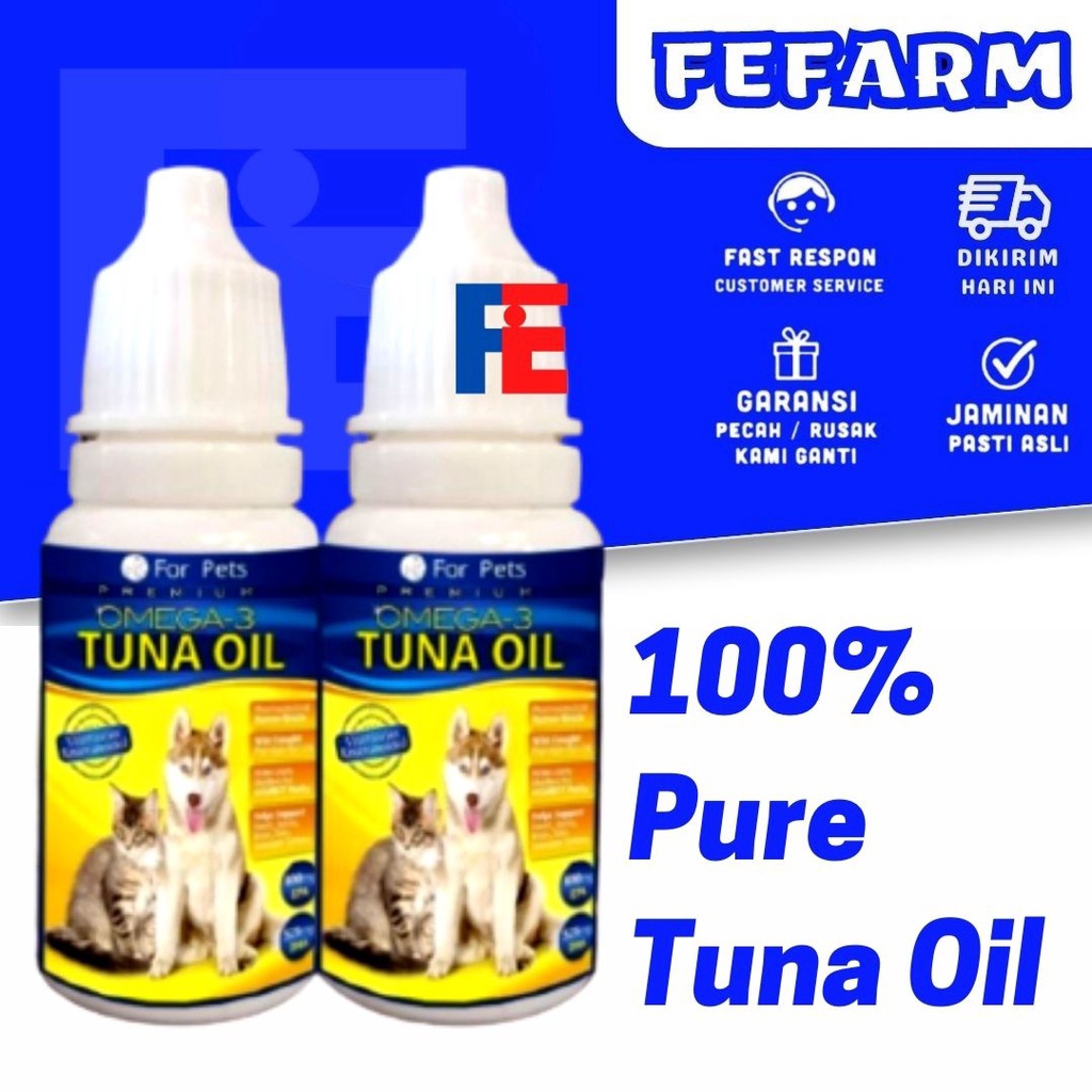 CUCI GUDANG MINYAK IKAN TUNA CAIR  Tuna Oil Kucing Anjing FEFARM
