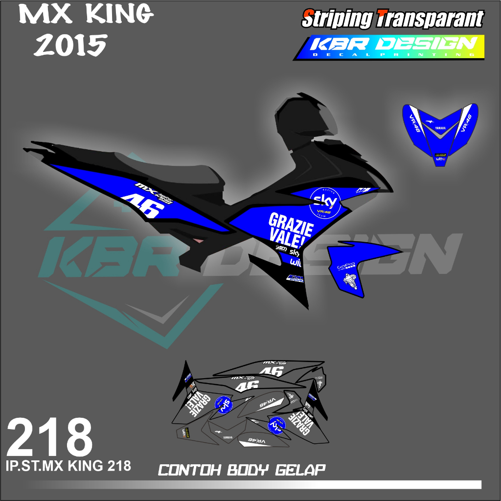 MX KING 150 2015 (COD) STIKER STRIPING MOTOR YAMAHA MX KING HOLOGRAM DAN TRANSPARAN