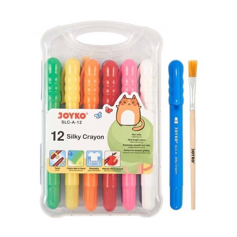 

Krayon Halus Silky Crayon Joyko SLCA12 12 Warna MURAH