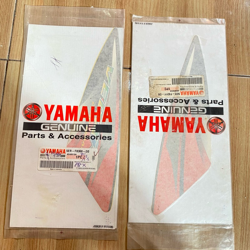 Striping Stiker Sayap LUAR Yamaha Vega R lama 2004 2005 hitam oranye original YGP 5ER-F8368-G0 5ER-F