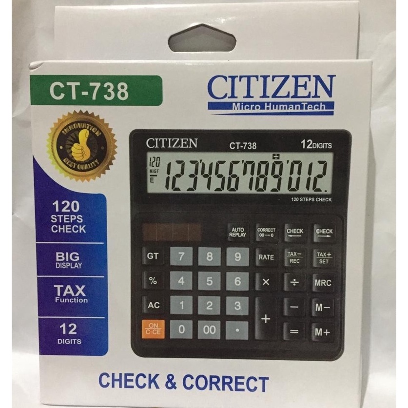 

Sale kalkulator calculator CITIZEN CT 738 distshop