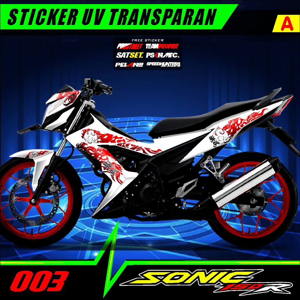 STRIPING HONDA SONIC 150R /STICKER VARIASI DESAIN KEREN