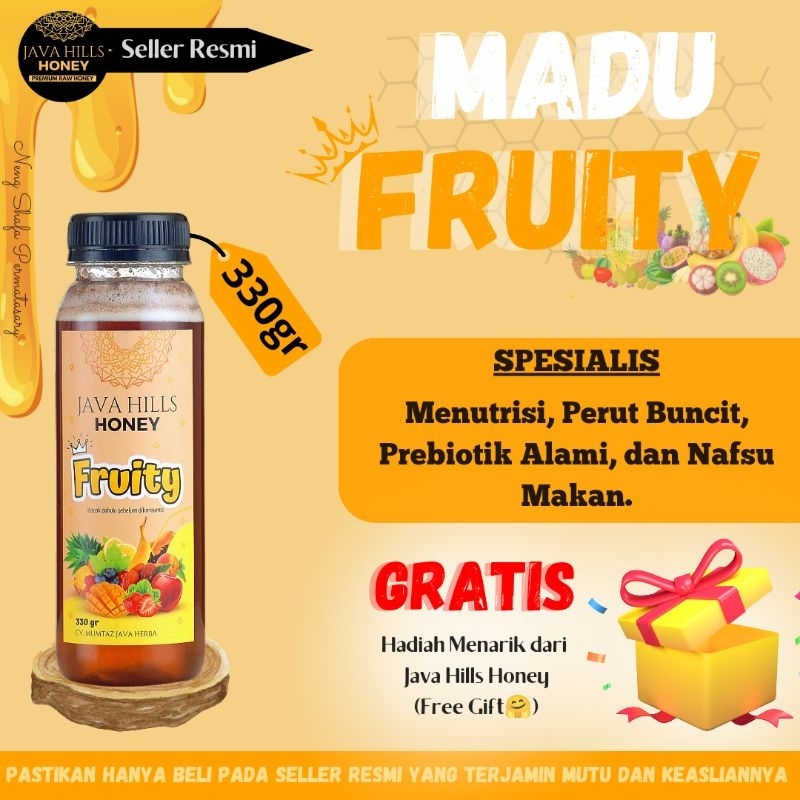 

(100% ASLI) MADU FRUITY BY JAVA HILL HONEY MUMTAZ | MADU HERBAL