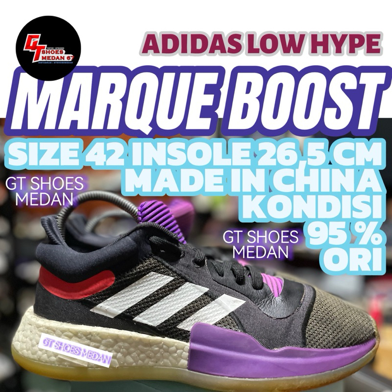 ADIDAS MARQUEE BOOST LOW HYPE size 42 (26,5 ) CHINA, ULTRABOOST GOLF SHOES Size 42 2/3 (26,5 cm) dan