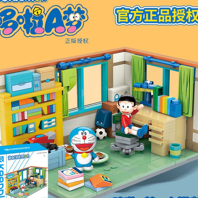 Mega Qman Keeppley Block Toys Nobita Nobi s RoomAssembled building blocks educational toy doll figur