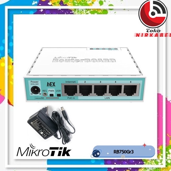 Koleksi Terbaru MikroTik hEX RB75Gr3  RB75 Gr3  RB 75 Gr3