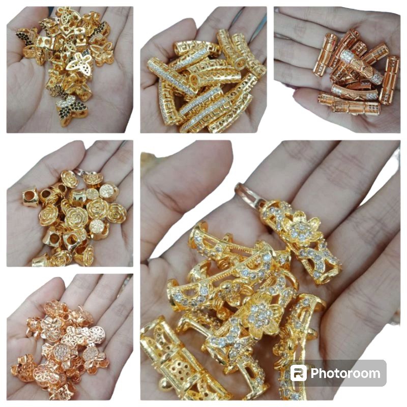 Gelang wanita lapis emas leontin gelang emas hongkong