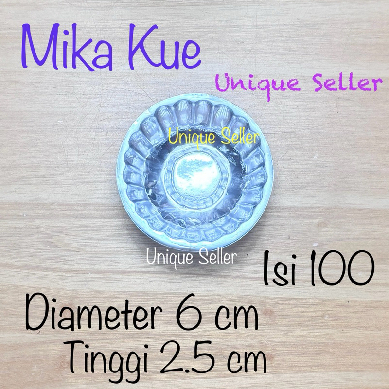 [Isi100] Mika Kue 6x6 cm Bulat / Mika Cup Cake Cupcake Telor Puding Mochi Mooncrispy Onde Onde Putu 