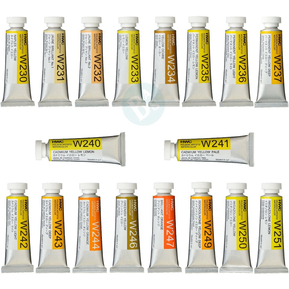 

Premium Holbein Artists YELLOW ORANGE Watercolour Paint Kemasan Tube Ukuran 5ml 15ml 1 Original Peralatan Melukis Terlaris dari BAS Bali Art Supplies Jaka