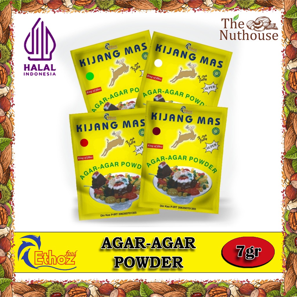 

ETHOZ KIJANG MAS Agar Agar Jelly Powder - Putih / Merah / Hijau / Coklat [Halal]