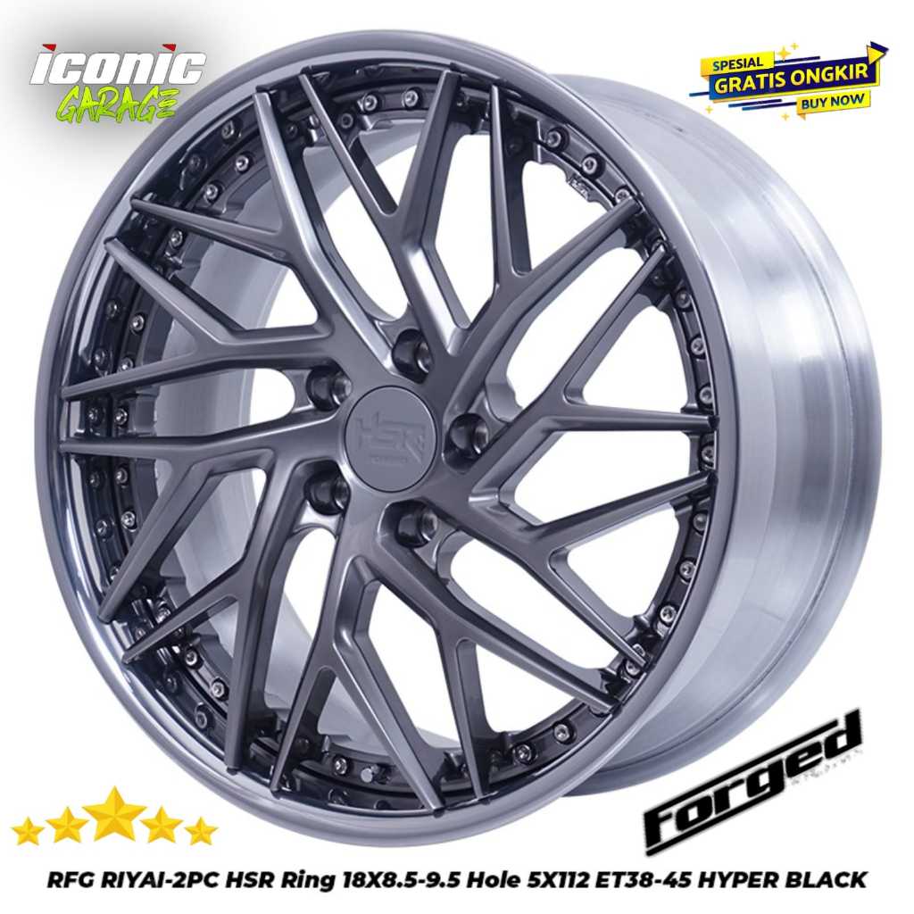 velg mobil tigun,macan,mercedes,glory ring 18 pcd 5x112 RFG RIYAI-2PC R18 original forged