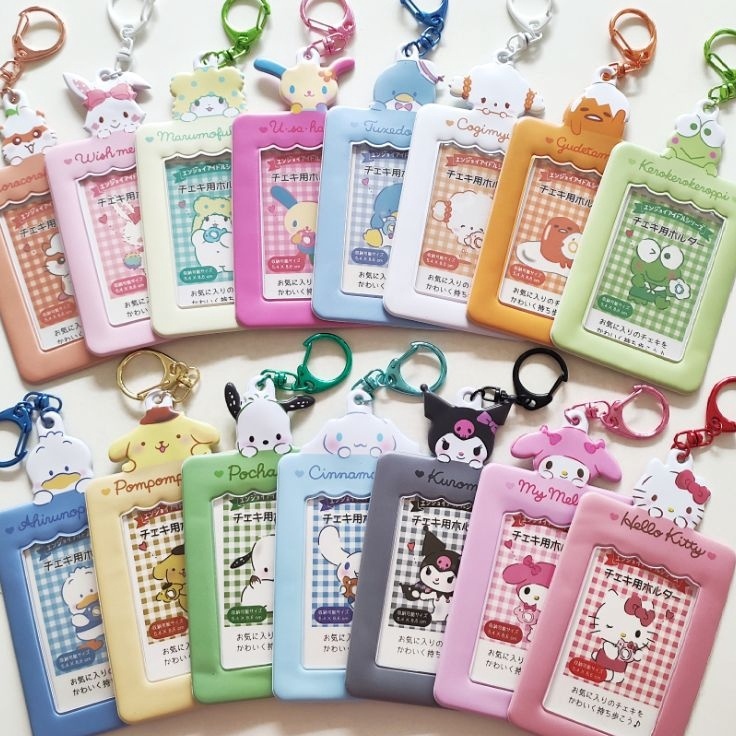 

ID Card Holder Name Tag Keychain Gantungan Wadah Kartu PC Sanrio Lucu Hello Kitty My Melody Kuromi Cinnamoroll Pochacco Pompompurin